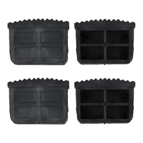 babominimer 4 rutschfeste, faltbare Gummi-Leiterbeinfüße mit tiefem Rillen für verbesserte Stabilität und Bodenschutz, kompatibel mit Teleskop von babominimer