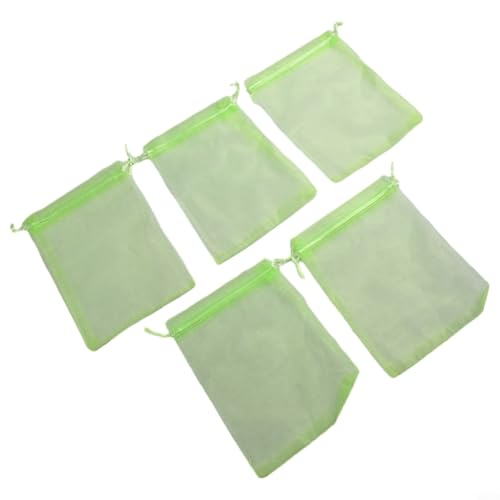 babominimer 50 Stück Garten Pflanzenschutz Kordelzug Netzbeutel Wiederverwendbares Schutznetz für Obst Gemüse Tomaten Trauben gegen Vögel Insekten Outdoor Growing (13x18cm 50pcs) von babominimer