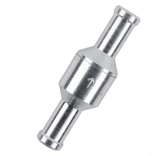 babominimer 6–12 mm Inline-Rückschlagventil, Aluminium, Kraftstoff-, Wasser-, Gas-, Luft-, Vakuum-Durchflusskontrolle, langlebige NBR-Gummidichtung, kompatibel mit Benzin-Dieselöl (8 mm) von babominimer