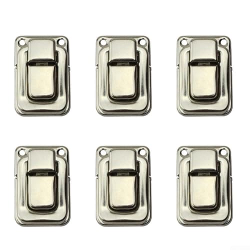 babominimer 6 kleine Nickel-Kippschlösser, 38 x 25 mm, mit Schrauben, langlebige Eisen-Schnappverschlüsse für Koffer, Kofferraum, Truhe, Box, sichere Koffer-Hardware für Zuhause babominimer 6 kleine Nickel-Kippschlösser, 38 x 25 mm, mit Schrauben, langlebige Eisen-Schnappverschlüsse für Koffer, Kofferraum, Truhe, Box, sichere Koffer-Hardware für Zuhause von babominimer