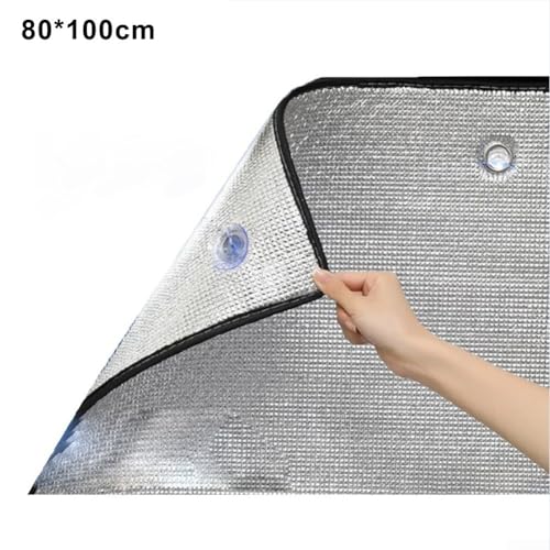 babominimer 8 mm Fenster-Wärmedämmfolie mit doppelseitiger Aluminiumfolie und Perl-Baumwollschicht, Sonnenschutz für energieeffiziente Kühlung und Lichtblockierung (80 x 100 cm) von babominimer