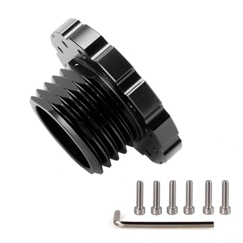 babominimer Aluminium-Lenkrad-Adapter für Thrustmaster T300 T500, PCD 73 mm Rad-Umrüstsatz, Auto-Modifikation und Rennsimulator-Zubehör (schwarz) von babominimer