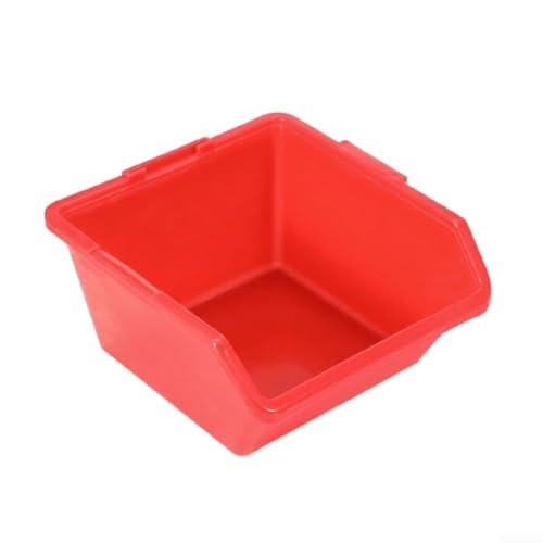 babominimer Aufbewahrungsbox für Kunststoffteile, Studio-Komponenten, Hardware, Schraub-Aufbewahrungsbox, spritzgegossenes Polyethylen, stapelbares Design (mittelrot) von babominimer