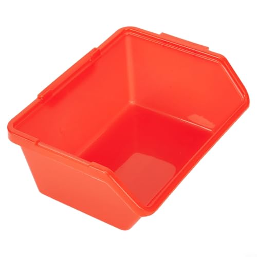 babominimer Aufbewahrungsbox für Kunststoffteile, Studio-Komponenten, Hardware, Schrauben, Aufbewahrungsbox, spritzgegossenes Polyethylen, stapelbares Design (klein, rot) von babominimer