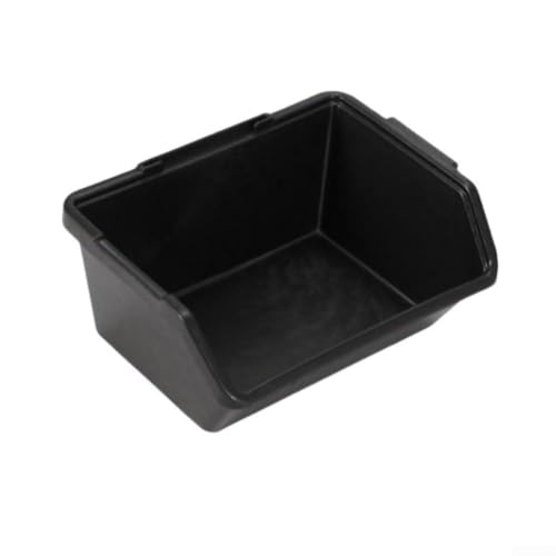 babominimer Aufbewahrungsbox für Kunststoffteile, Studio-Komponenten, Hardware, Schrauben, Aufbewahrungsbox, spritzgegossenes Polyethylen, stapelbares Design (mittelschwarz) von babominimer