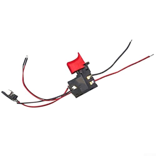 babominimer Auslöserschalter für elektrische Bohrmaschine, 10,8 V, 12 V, Geschwindigkeitsregelung, Vorwärts-, Rückwärts-, Druckknopf, Ersatz, kompatibel mit Lithium-Akku-Elektrowerkzeugen, Metall von babominimer
