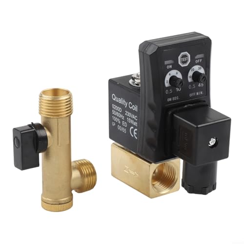 babominimer Automatisches elektronisches Ablassventil für Druckluftsysteme – 1,27 cm Kupfer-Magnet-Timerventil für Lufttrockner, Gastanks (AC 220 V) von babominimer