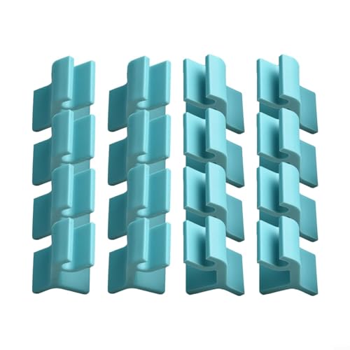 babominimer Backblech-Clips, stapelbar, wiederverwendbar, ABS-Kunststoff, für Plätzchenblätter, platzsparende Clips für Kühlgitter und mehrere Tabletts, Blau, 16 Stück babominimer Backblech-Clips, stapelbar, wiederverwendbar, ABS-Kunststoff, für Plätzchenblätter, platzsparende Clips für Kühlgitter und mehrere Tabletts, Blau, 16 Stück von babominimer