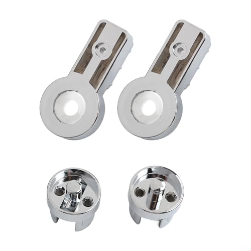 babominimer Badewannenscharnierhalterungs-Set mit linken und rechten Duschwand-Scharnieren, verchromter ABS-Duschhalter, kompatibel mit 6 mm Glasplatten für sichere und sichere von babominimer