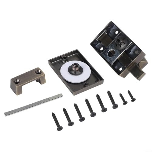 babominimer Badezimmer Türschloss Bronze Indikator Bolt Vacant Engaged Privacy Lock für WC WC mit grün-roter LED-Anzeige Zinklegierung Konstruktion Matt von babominimer