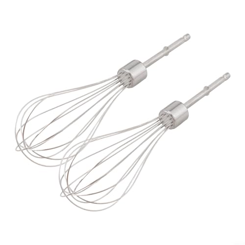 babominimer Beach Compatible Hand Mixer Whisk Attachments, 304 Stainless Steel for Baking, Cream, Meringue, Saucen and More, Replacement Parts Set of 2(12 wire rods*) von babominimer