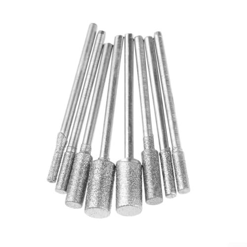 babominimer Beschichtete Schleif-Bits mit 2,35 mm Schaft, zylindrische Spitzen für Jade, Stein, Glas, Keramik, Legierung, Schnitzen und Polieren, Drehwerkzeug-Zubehör für 8 Stück babominimer Beschichtete Schleif-Bits mit 2,35 mm Schaft, zylindrische Spitzen für Jade, Stein, Glas, Keramik, Legierung, Schnitzen und Polieren, Drehwerkzeug-Zubehör für 8 Stück von babominimer