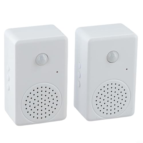 babominimer Bewegungsmelder, Willkommens-Türklingel mit aufzeichnbarer Sprachfunktion für Ladeneingang, Business-Sicherheitswarnsystem, Infrarot-Erkennungsbereich 4–6 Meter (2 Stück) von babominimer