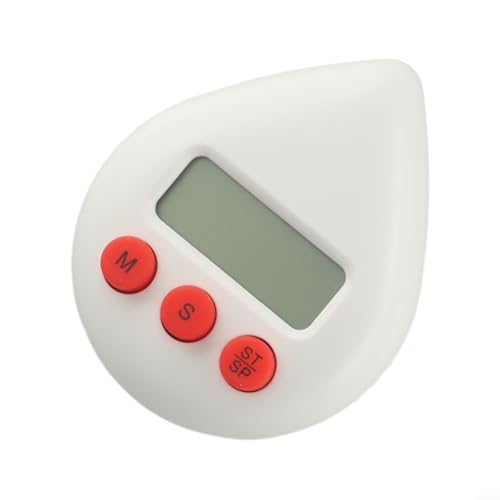 babominimer Digitaler Duschtimer mit Countdown und Alarm, dreifarbig, wasserdicht, energiesparend für Badezimmer, programmierbares Display und Saugnapfhalterung, hilft Wasser zu reduzieren (weiß) von babominimer