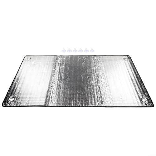 babominimer Doppelschichtige Aluminiumfolien-Isolierfolie mit verdickter wasserdichter und sonnenfester reflektierender Beschichtung, Wärmeerhaltung und Frostschutz-Schärpe, Dach-Sonnenschutz für (50 von babominimer