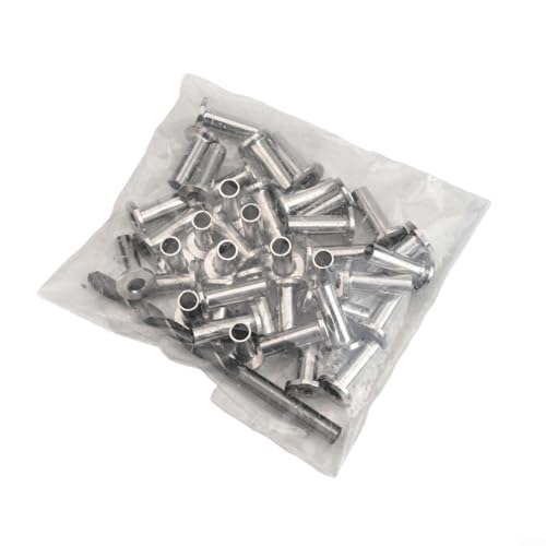 babominimer Drahtseil-Schutzhülsen aus Edelstahl 316, 3/16 Zoll und 1/8 Zoll Kabelverschraubungen mit Rostschutz-Finish für Treppengeländer und Balustraden-Installation (3/16 Zoll) von babominimer