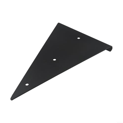 babominimer Dreieckige Regalstütze, robuste Wandmontage, unsichtbare Stahlplatte für Möbel und Schränke, Schwarz oder Weiß (Schwarz, 280 mm) von babominimer