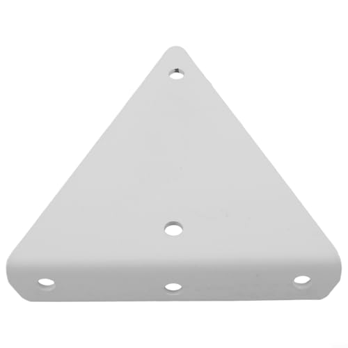 babominimer Dreieckige Regalstütze, robuste Wandmontage, unsichtbare Stahlplatte für Möbel und Schränke, in Schwarz oder Weiß (Weiß, 140 mm) von babominimer