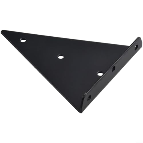 babominimer Dreieckige Regalstütze, robuste Wandmontage, unsichtbare Stahlplatte für Möbel und Schränke, in Schwarz oder Weiß (schwarz, 170 mm) von babominimer