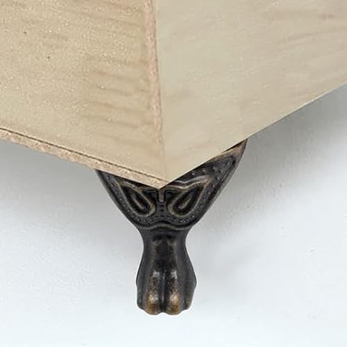 babominimer Eckenschutz aus Zinklegierung für Holzkisten und Möbelfüße, Ersatz mit Schrauben, dekorative Metallbeine für Schmuckschatullen, Truhen, 12 Stück von babominimer