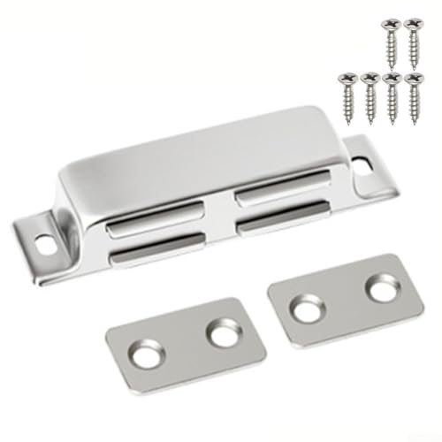 babominimer Edelstahl-Magnetschnäpper für Kleiderschrank, Schiebetür, Sideboard und Schrank, langlebige Türschließer-Hardware mit starkem Magnet für sicheren Verschluss (CT88B) von babominimer