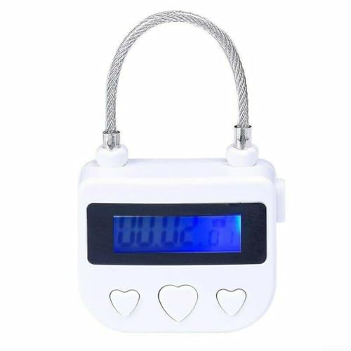 babominimer Elektronisches Zeitschloss, USB wiederaufladbar, wasserdicht, zeitprogrammierbares Passwortschloss, Multifunktions-Sicherheitsschloss, für Zuhause und persönlichen Gebrauch (weiß) von babominimer