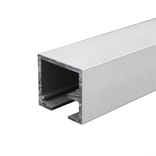 babominimer Falttür-Riemenscheibe aus Aluminiumlegierung, Schiebetür-Set mit unteren und oberen Schienen, glatte Drehscheibe für schwere Schrank- oder Trenntüren bis zu 60 kg, (obere Türschiene) von babominimer
