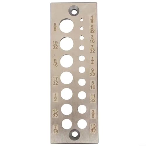 babominimer Für Stahldübelplatte, Dübelplatte, 16 Löcher, Dübelmacher, Stahlplatte, Holzmacher-Werkzeug (imperial) von babominimer