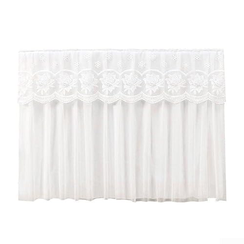 babominimer Heizkörper-Staubschutz aus Spitze mit Blumenstickerei, atmungsaktiver doppellagiger Stoff, staubdicht und leicht zu reinigen, dekorative Heizungsabdeckung für Heimwerker und (220 cm) von babominimer