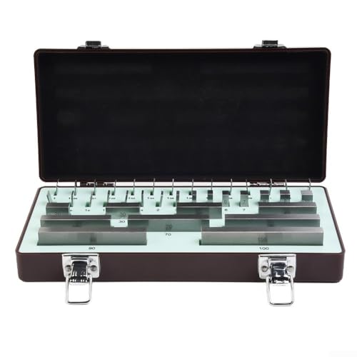 babominimer High Speed Steel Gauge Block Set 38 Pieces 0-1 Grade Measuring Instrument Blocks Test Block Gauge Kit For Industrial Quality Control 1-100mm Range(Level 1) von babominimer