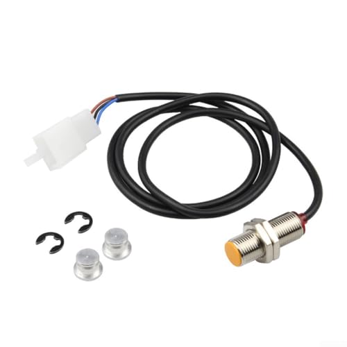babominimer Kabel 3pin Kilometerzähler Tacho Sensor Digital mit Magnet für ATV Motorrad und Roller Speed Connector 15m Länge von babominimer