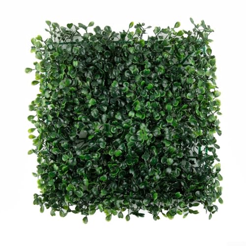 babominimer Kunstrasenplatten 25 x 25 cm Modulare grüne Wandverkleidung UV-Schutz Sichtschutzzaun Barriere Kunstrasen Matte für Garten Terrasse Balkon von babominimer
