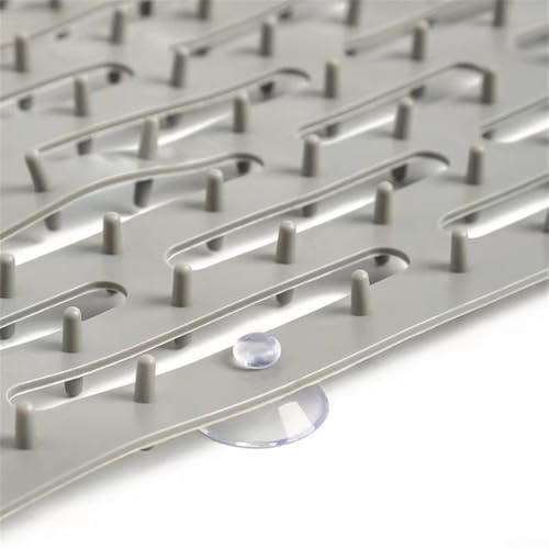 babominimer Kunststoff-Sattelmatte, kompatibel mit Doppelspülbecken-Trennwänden, hitzebeständige Küchenspüle-Schutzmatte mit optimierter Drainage, Kunststoffkonstruktion, Geschirrspüler von babominimer