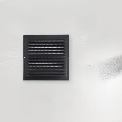 babominimer Lüftungsgitter-Abdeckung aus Aluminiumlegierung für Außenwand-Luftauslass, quadratische Lüftungsschlitze, mit Fiber-Mesh-Rückseite für verbesserte Luftzirkulation und Temperatur (200 x 200 von babominimer