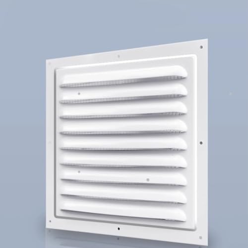 babominimer Lüftungsgitter aus Edelstahl, 25 x 25 cm, Rücklüftungsabdeckung mit schützendem Lamellen-Design für Decke oder Seitenwand für HLK-Systeme, Metallkanalbelüftung (1 Stück) von babominimer