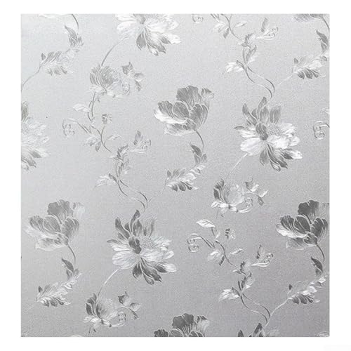 babominimer Milchglas für Fensterfolie, 50 x 100 cm, Sichtschutz, Vinyl für Badezimmerfenster, durchscheinende, blickdichte dekorative Abdeckung mit lichtdurchlässigem Design, leicht zu schneiden und von babominimer