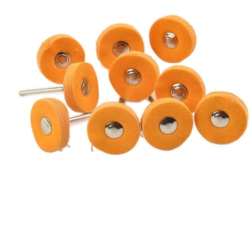 babominimer Mini-Polierscheiben mit 3 mm Schaft, 25 mm Baumwoll-Polierpads für Metall, Schmuck, Edelstahl, Aluminium, Holz, Kunststoff, Keramik, Glas und Uhr, 10 Stück babominimer Mini-Polierscheiben mit 3 mm Schaft, 25 mm Baumwoll-Polierpads für Metall, Schmuck, Edelstahl, Aluminium, Holz, Kunststoff, Keramik, Glas und Uhr, 10 Stück von babominimer