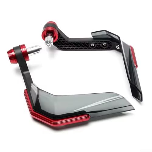 babominimer Motorrad-Handschutz, CNC-Aluminiumlegierung, Windschutzscheibenschutz mit Wind- und Schmutzabschirmung, kompatibel mit den meisten Motorrad-Modellen (BWQ-024-Red) von babominimer