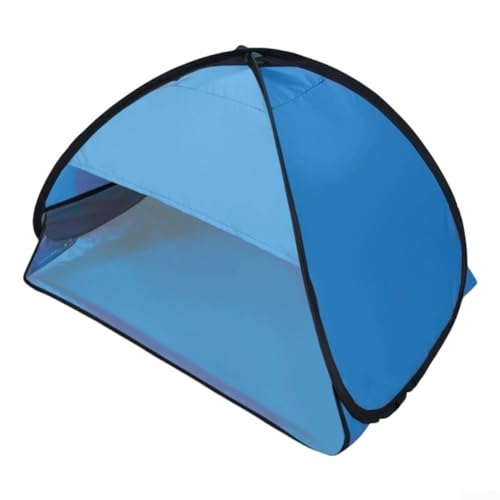 babominimer Multifunktionales Strandzelt mit Handy-Aufbewahrung, winddicht, UV-Schutz, Baldachin für den Innen- und Außenbereich (doppelt blau) von babominimer