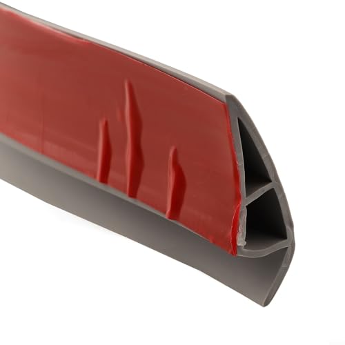 babominimer PVC-Bodenkantenstreifen, Schwellen-Übergangsprofil, flexibler Teppich zu Laminatabdeckung, wasserdicht, verschleißfest, Bodenrampe für Höhenunterschied, Grau, 1 m von babominimer