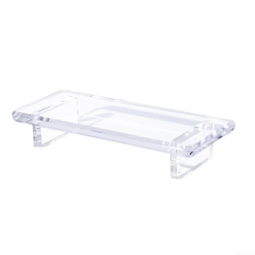 babominimer Premium Acryl Badezimmer Theke Tablett Organizer mit Schnelltrocknend für Seifenschale Parfümhalter Schminktisch Aufbewahrung in Küche und Bad Dekor, transparent (einzeln geladen) von babominimer