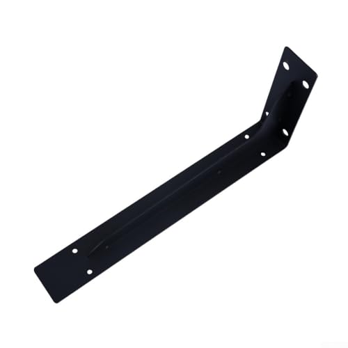 babominimer Robuste Kaminhalterungen für Regale und Arbeitsplatten, große wandmontierte schwebende Regalstützen, schwarze Stahl-Dreieckhalterungen mit Rostschutzmittel (15,2 cm) von babominimer