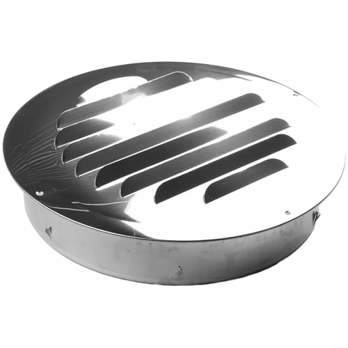 babominimer Rundes Lüftungsgitter aus Edelstahl, 70–300 mm, Außenwandk, Lüftungsabdeckung mit Netz-Insektenschutz für Innen- und Außenluftströme im Wohngewerbe (300 mm Rohr) von babominimer