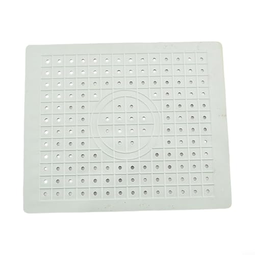 babominimer Rutschfeste Gummi-Isoliermatte für Spülbecken, Abfluss und Geschirr, hitzebeständig, Untersetzer für Arbeitsplatte und Tisch, Mehrzweck-Geschirr (weiß, rechteckig) von babominimer