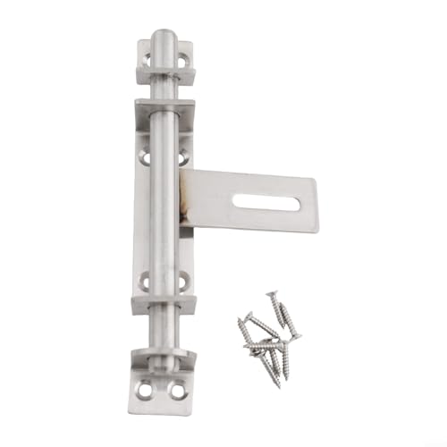 babominimer Schieberiegelriegel 170 mm verdickter 304 Edelstahl Türriegel mit Vorhängeschloss Loch, montiertes Riegelschloss für Gartentor, Schuppen, Badezimmer, Garage von babominimer