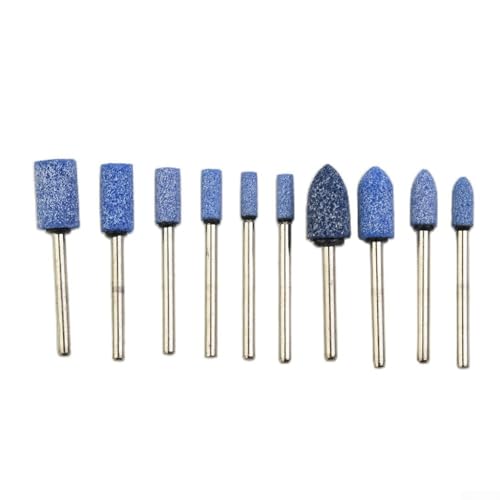 babominimer Schleifstein-Rotationswerkzeug-Set, 10-teilig, 1/8-Zoll-Schaft, Chromkorund, Flachkopf- und Spitzenformen, 4–10 mm Kopfdurchmesser, Blau babominimer Schleifstein-Rotationswerkzeug-Set, 10-teilig, 1/8-Zoll-Schaft, Chromkorund, Flachkopf- und Spitzenformen, 4–10 mm Kopfdurchmesser, Blau von babominimer