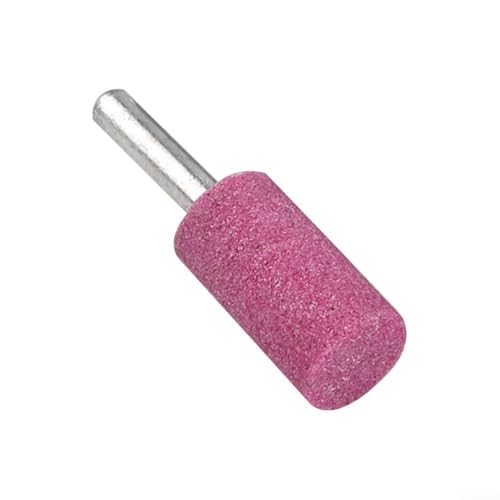 babominimer Schleifsteinzylinder-Set mit 6 mm Schaft, für Drehwerkzeuge, 5 Chromkorund-Schleifsteine für Metall, Holz und Jade-Polieren, Formen und (6 x 12) von babominimer