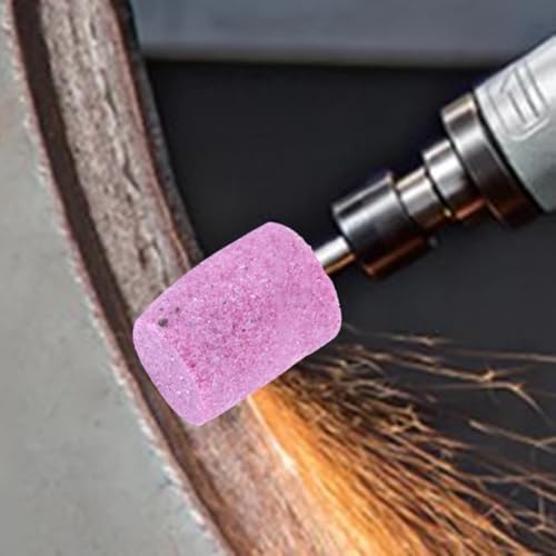 babominimer Schleifsteinzylinder-Set mit 6 mm Schaft, für Drehwerkzeuge, 5 Chromkorund-Schleifsteine für Metall, Holz und Jade-Polieren, Formen und (6 x 35 Stück) von babominimer