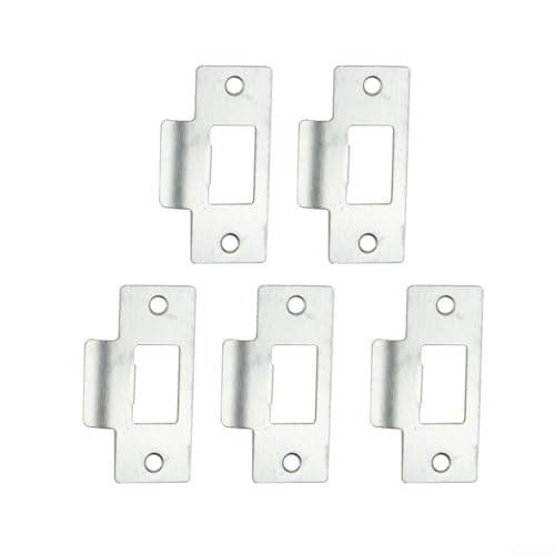 babominimer Schließblech, Edelstahl-Türschloss, Türschloss-Schließblech, Standard-Türschloss-Ersatz, 70 mm x 40,3 mm, für Türrahmen (5 Stück) von babominimer