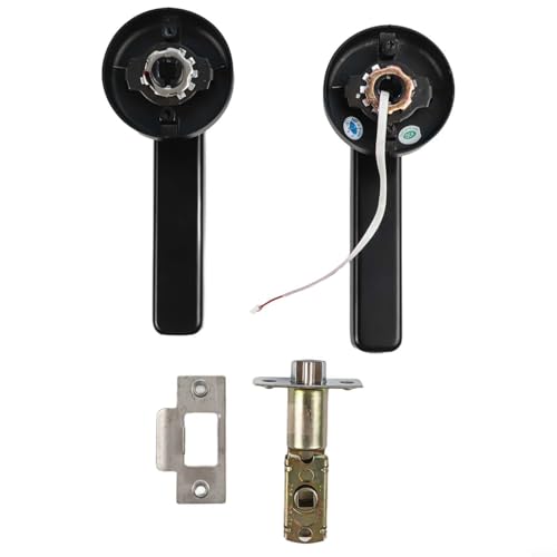 babominimer Schlüsselloser Eingang für den Innenbereich und Schloss aus Legierung, für Schlafzimmer, Fingerabdruck, Büro, Passwort, Zugriff, USB-Ladekabel, Zinkkonstruktion, für Links-O (schwarz) von babominimer